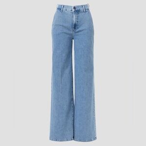 Le Jean Jude Denim Trouser Jeans in Light Wash Size 29 Wide Leg